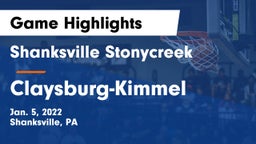 Shanksville Stonycreek  vs Claysburg-Kimmel  Game Highlights - Jan. 5, 2022