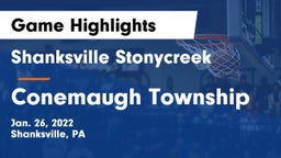 Shanksville Stonycreek  vs Conemaugh Township  Game Highlights - Jan. 26, 2022