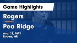 Rogers  vs Pea Ridge  Game Highlights - Aug. 28, 2023