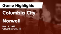 Columbia City  vs Norwell  Game Highlights - Dec. 8, 2023