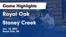 Royal Oak  vs Stoney Creek  Game Highlights - Jan. 18, 2022