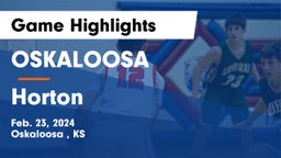 OSKALOOSA  vs Horton  Game Highlights - Feb. 23, 2024