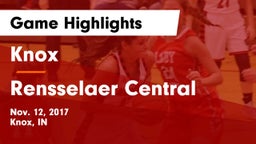 Knox  vs Rensselaer Central  Game Highlights - Nov. 12, 2017