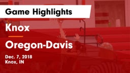Knox  vs Oregon-Davis  Game Highlights - Dec. 7, 2018