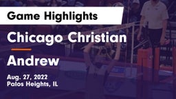 Chicago Christian  vs Andrew  Game Highlights - Aug. 27, 2022