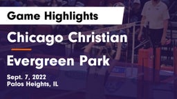 Chicago Christian  vs Evergreen Park  Game Highlights - Sept. 7, 2022