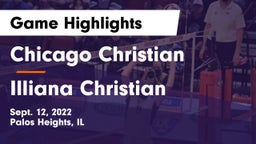Chicago Christian  vs Illiana Christian   Game Highlights - Sept. 12, 2022