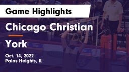 Chicago Christian  vs York Game Highlights - Oct. 14, 2022