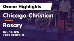Chicago Christian  vs Rosary  Game Highlights - Oct. 18, 2022