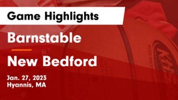 Barnstable  vs New Bedford  Game Highlights - Jan. 27, 2023