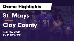 St. Marys  vs Clay County  Game Highlights - Feb. 20, 2020