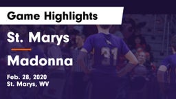 St. Marys  vs Madonna  Game Highlights - Feb. 28, 2020