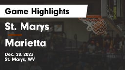 St. Marys  vs Marietta  Game Highlights - Dec. 28, 2023