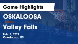 OSKALOOSA  vs Valley Falls Game Highlights - Feb. 1, 2022