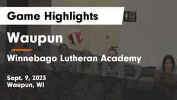 Waupun  vs Winnebago Lutheran Academy  Game Highlights - Sept. 9, 2023