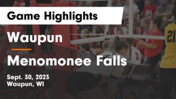 Waupun  vs Menomonee Falls  Game Highlights - Sept. 30, 2023