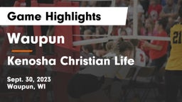 Waupun  vs Kenosha Christian Life Game Highlights - Sept. 30, 2023