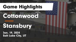 Cottonwood  vs Stansbury  Game Highlights - Jan. 19, 2024