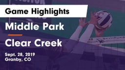 Middle Park  vs Clear Creek  Game Highlights - Sept. 28, 2019