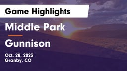 Middle Park  vs Gunnison  Game Highlights - Oct. 28, 2023