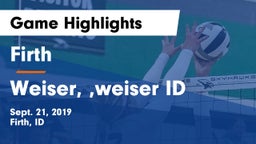 Firth  vs Weiser, ,weiser ID Game Highlights - Sept. 21, 2019