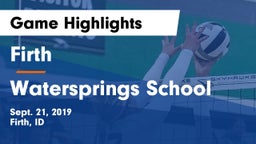 Firth  vs Watersprings School Game Highlights - Sept. 21, 2019