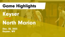 Keyser  vs North Marion  Game Highlights - Dec. 30, 2023