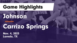 Johnson  vs Carrizo Springs  Game Highlights - Nov. 4, 2023