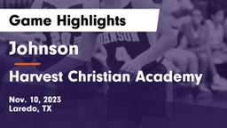 Johnson  vs Harvest Christian Academy Game Highlights - Nov. 10, 2023