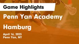 Penn Yan Academy  vs Hamburg  Game Highlights - April 16, 2023