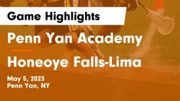 Penn Yan Academy  vs Honeoye Falls-Lima  Game Highlights - May 5, 2023