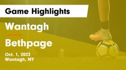 Wantagh  vs Bethpage  Game Highlights - Oct. 1, 2022
