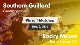 Matchup: Southern Guilford vs. Rocky Mount  2016