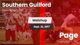 Matchup: Southern Guilford vs. Page  2017
