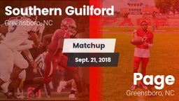 Matchup: Southern Guilford vs. Page  2018