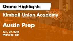 Kimball Union Academy vs Austin Prep Game Highlights - Jan. 28, 2023