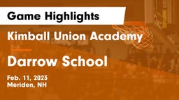 Kimball Union Academy vs Darrow School Game Highlights - Feb. 11, 2023