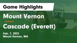 Mount Vernon  vs Cascade  (Everett) Game Highlights - Feb. 7, 2022