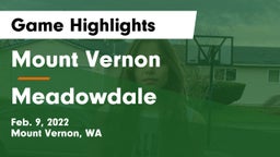 Mount Vernon  vs Meadowdale  Game Highlights - Feb. 9, 2022