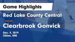 Red Lake County Central vs Clearbrook Gonvick  Game Highlights - Dec. 9, 2019