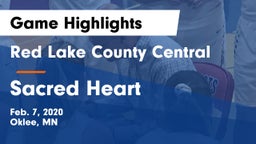 Red Lake County Central vs Sacred Heart Game Highlights - Feb. 7, 2020