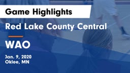 Red Lake County Central vs WAO Game Highlights - Jan. 9, 2020