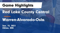 Red Lake County Central vs Warren-Alvarado-Oslo  Game Highlights - Jan. 15, 2021