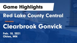 Red Lake County Central vs Clearbrook Gonvick  Game Highlights - Feb. 18, 2021