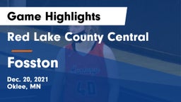 Red Lake County Central vs Fosston  Game Highlights - Dec. 20, 2021