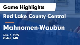 Red Lake County Central vs Mahnomen-Waubun  Game Highlights - Jan. 6, 2022