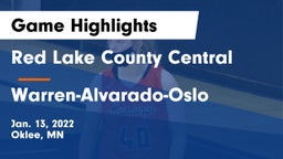 Red Lake County Central vs Warren-Alvarado-Oslo  Game Highlights - Jan. 13, 2022