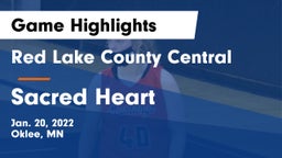 Red Lake County Central vs Sacred Heart  Game Highlights - Jan. 20, 2022