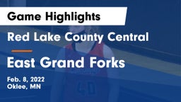 Red Lake County Central vs East Grand Forks  Game Highlights - Feb. 8, 2022