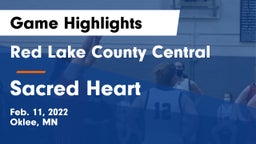 Red Lake County Central vs Sacred Heart  Game Highlights - Feb. 11, 2022